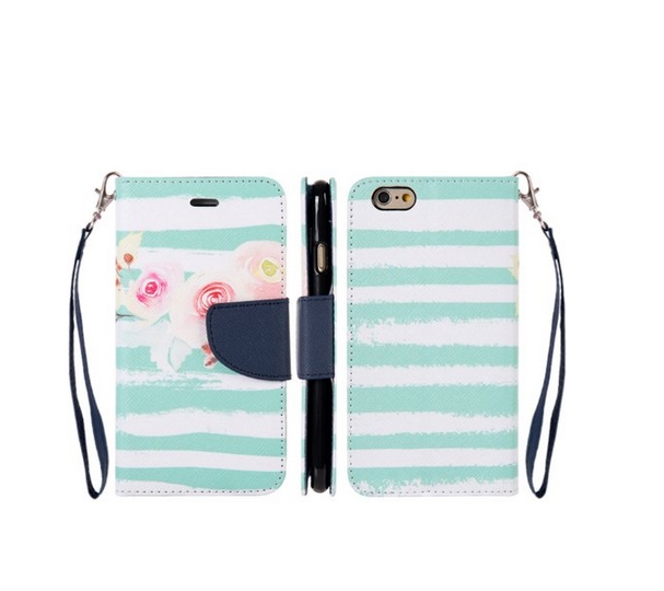 Apple iPhone 6  6s Trndy Leather Flip Wallet Case peach blossom
